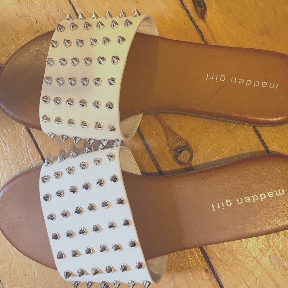 Madden Girl Studded Slides